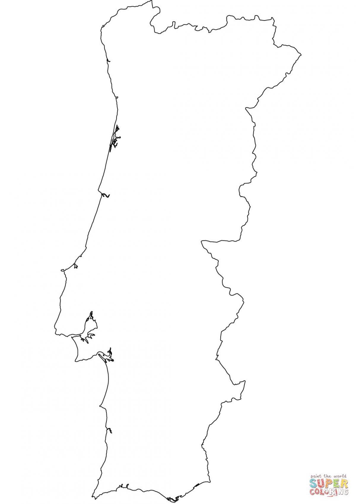 outline map of Portugal