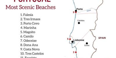 Portugal beach map
