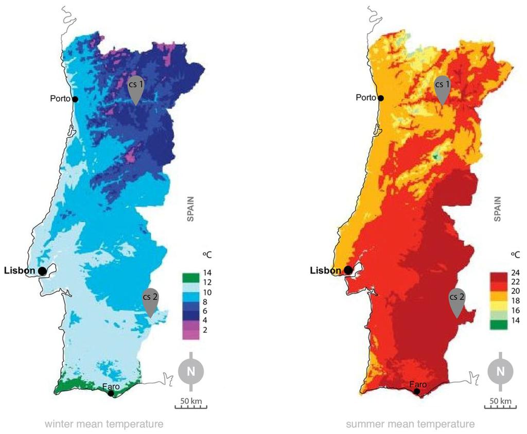 Portugal climate map Climate map of Portugal (Southern Europe Europe)