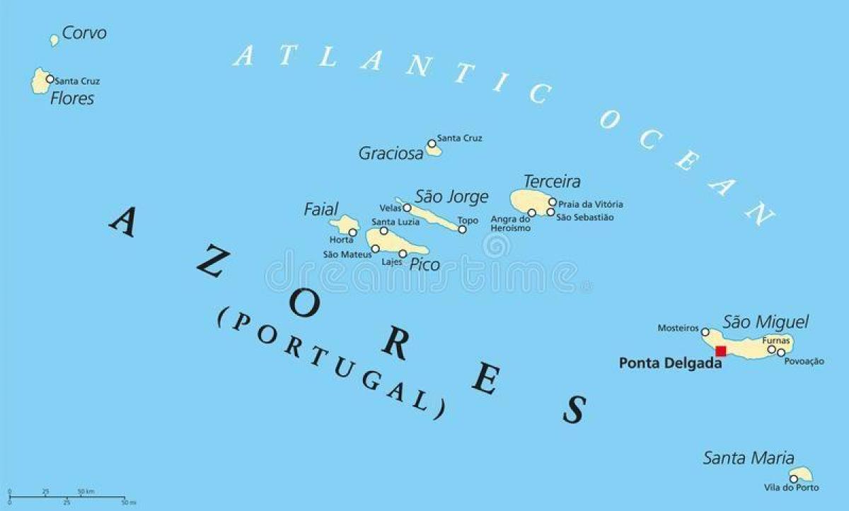 map of the Azores Portugal