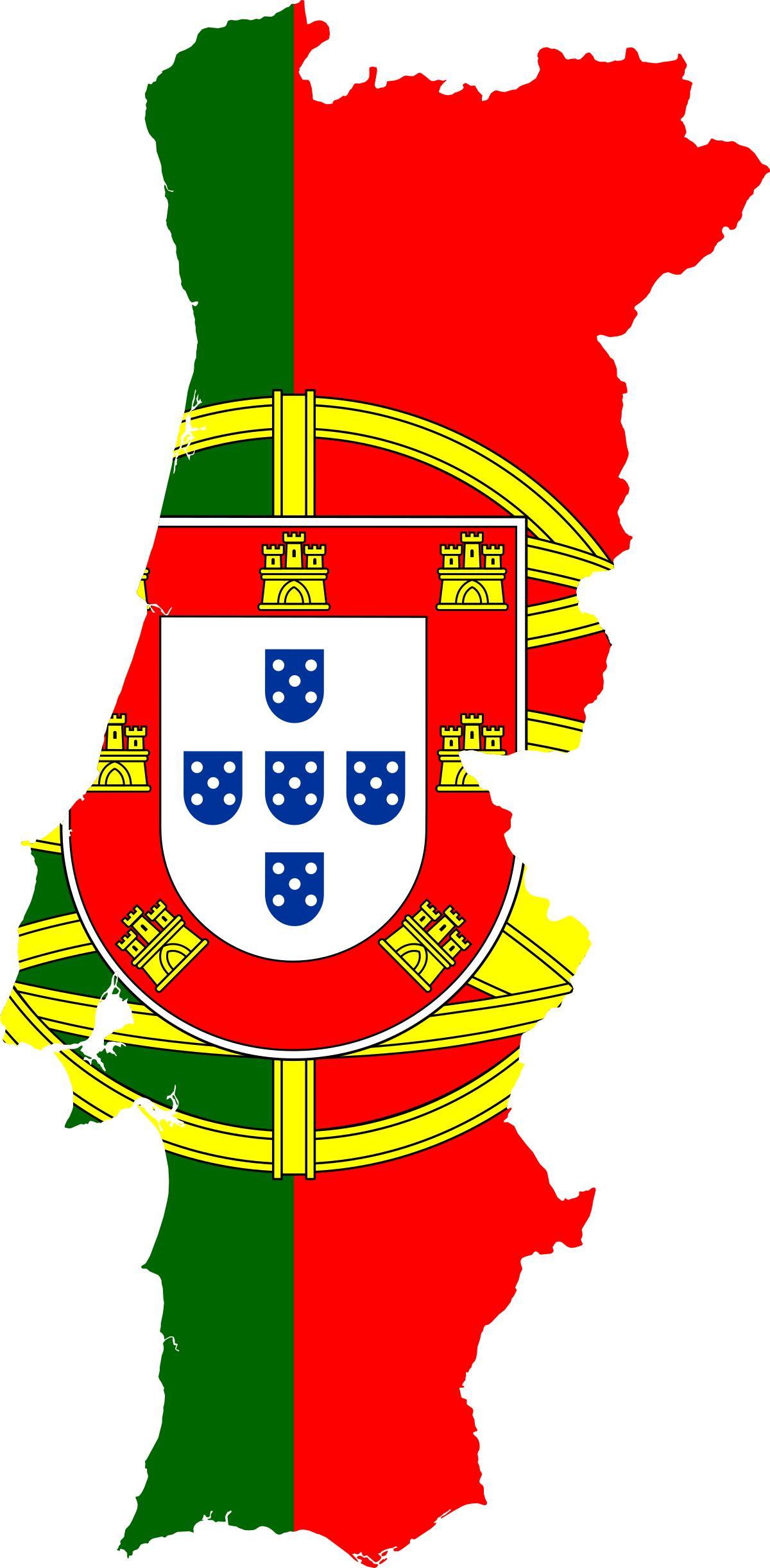 Portugal map flag