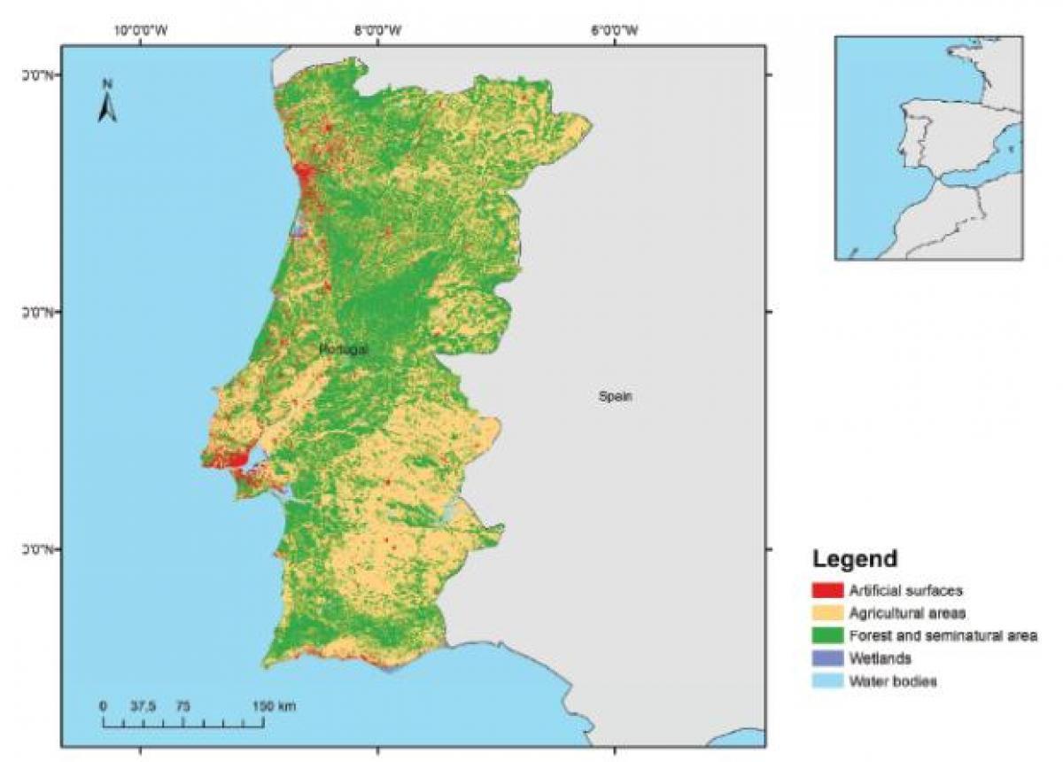 map of Portugal forests