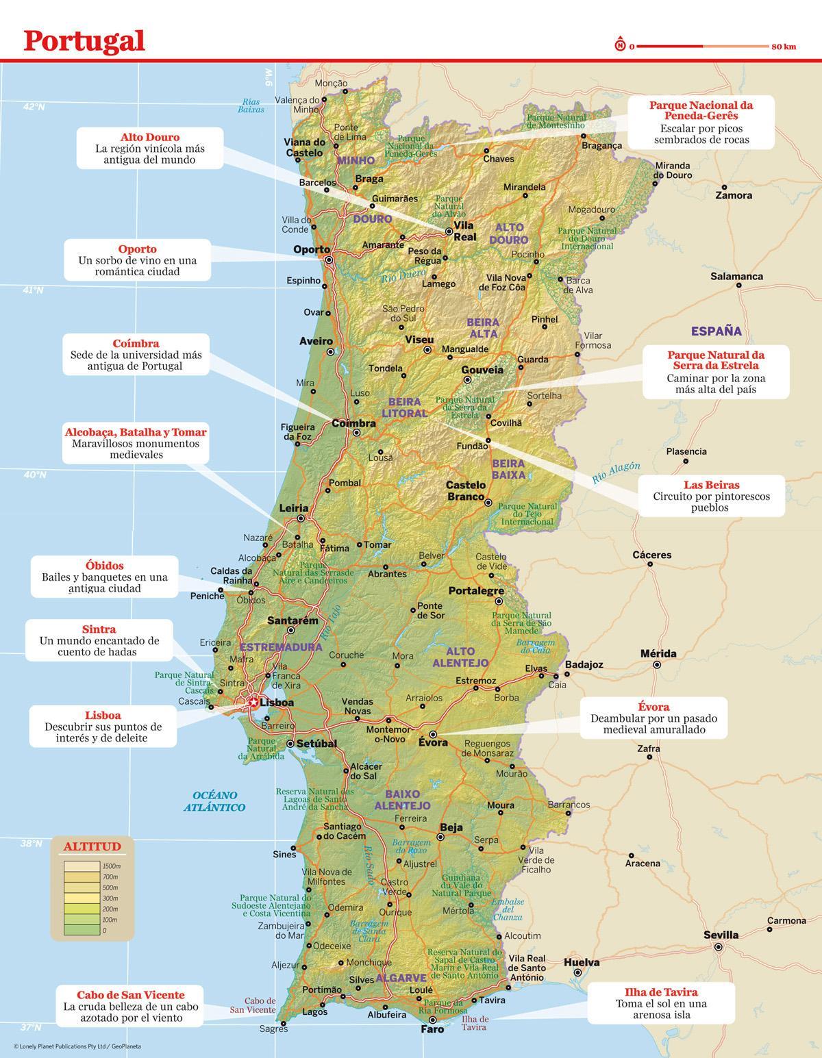 map of Portugal holiday resorts