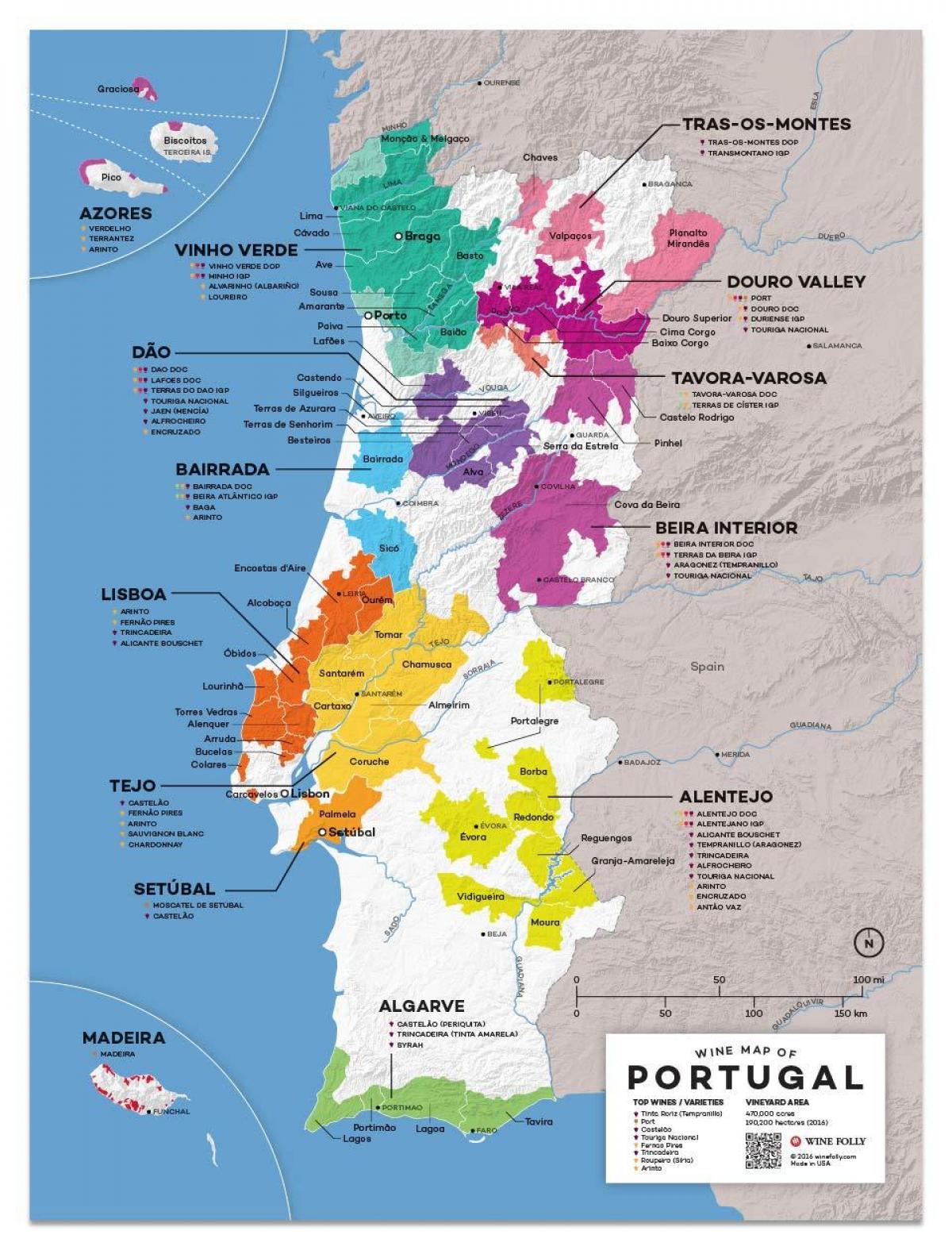 wine map of Portugal