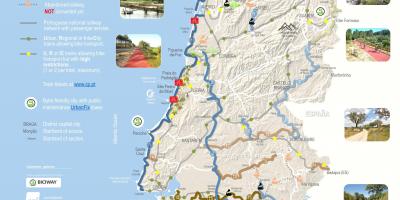 Map of Portugal cycling
