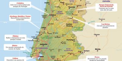 Map of Portugal holiday resorts