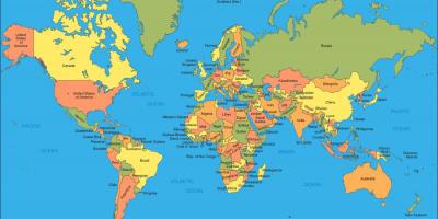 StepMap - Mapa Politico: Portugal a Pakist - Landkarte für World
