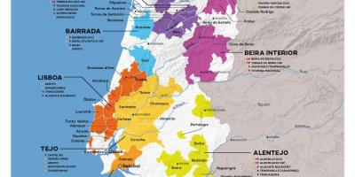 Wine map of Portugal