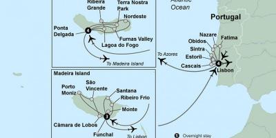 Map of Portuguese islands