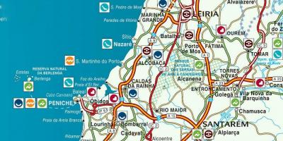Map of Portugal Silver coast